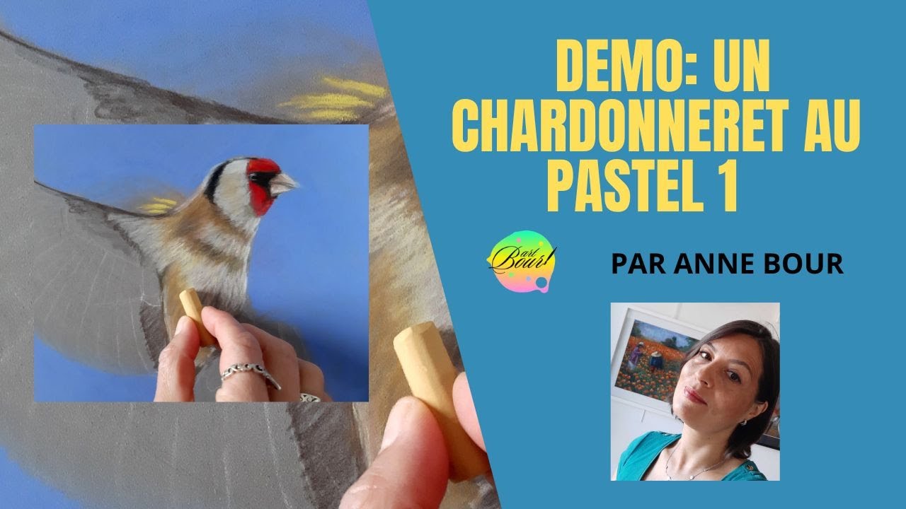Dessiner un oiseau pastel sec- Démo