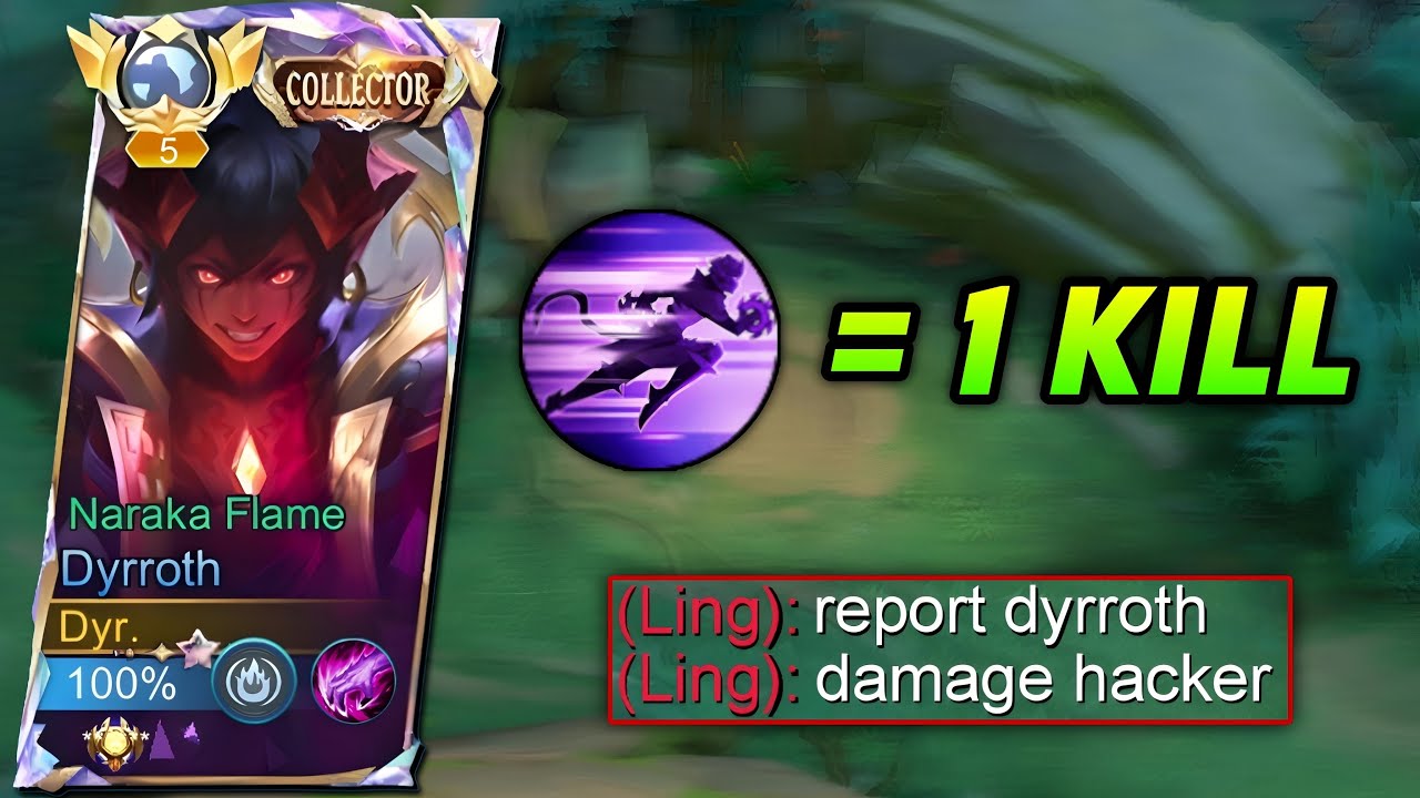 DYRROTH 2nd SKILL = 1 KILL IS BACK!! 🔥 NEW DYRROTH BEST ONESHOT BUILD IS HERE!