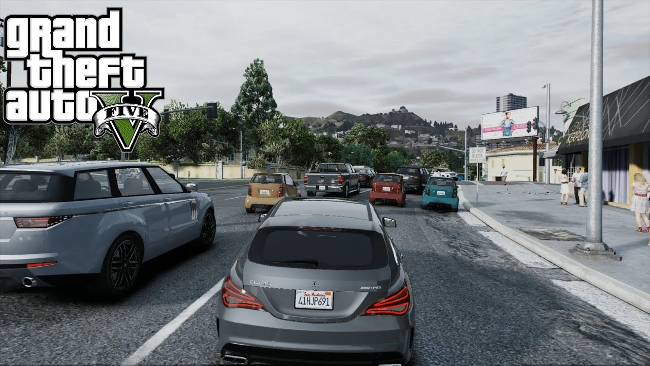 GTA 5 &ndash; Casual City Drive During Busy Evening Rush Hour | 3x Traffic