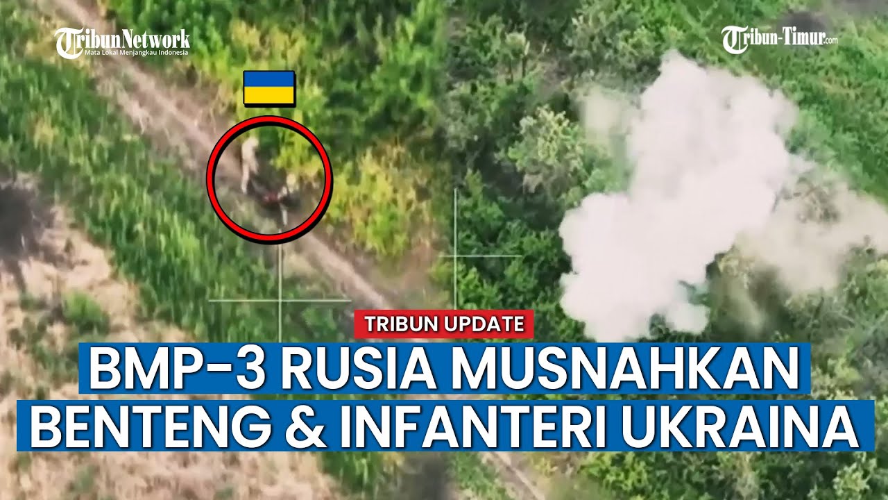 Kemenhan Rusia Rilis Video Kerja Tempur BMP-3 Rusia Gempur Posisi Ukraina
