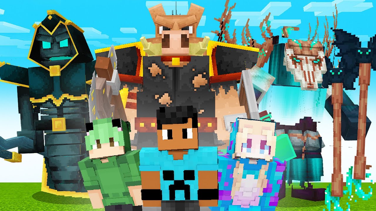 3 YOUTUBERS VS OS PIORES BOSSES DO MINECRAFT