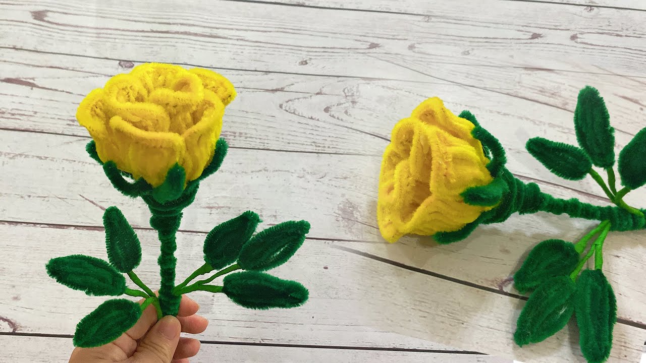 Handmade diy pipe cleaner rose | How to make rose flower with pipe cleaner | Pipe Cleaner Craft