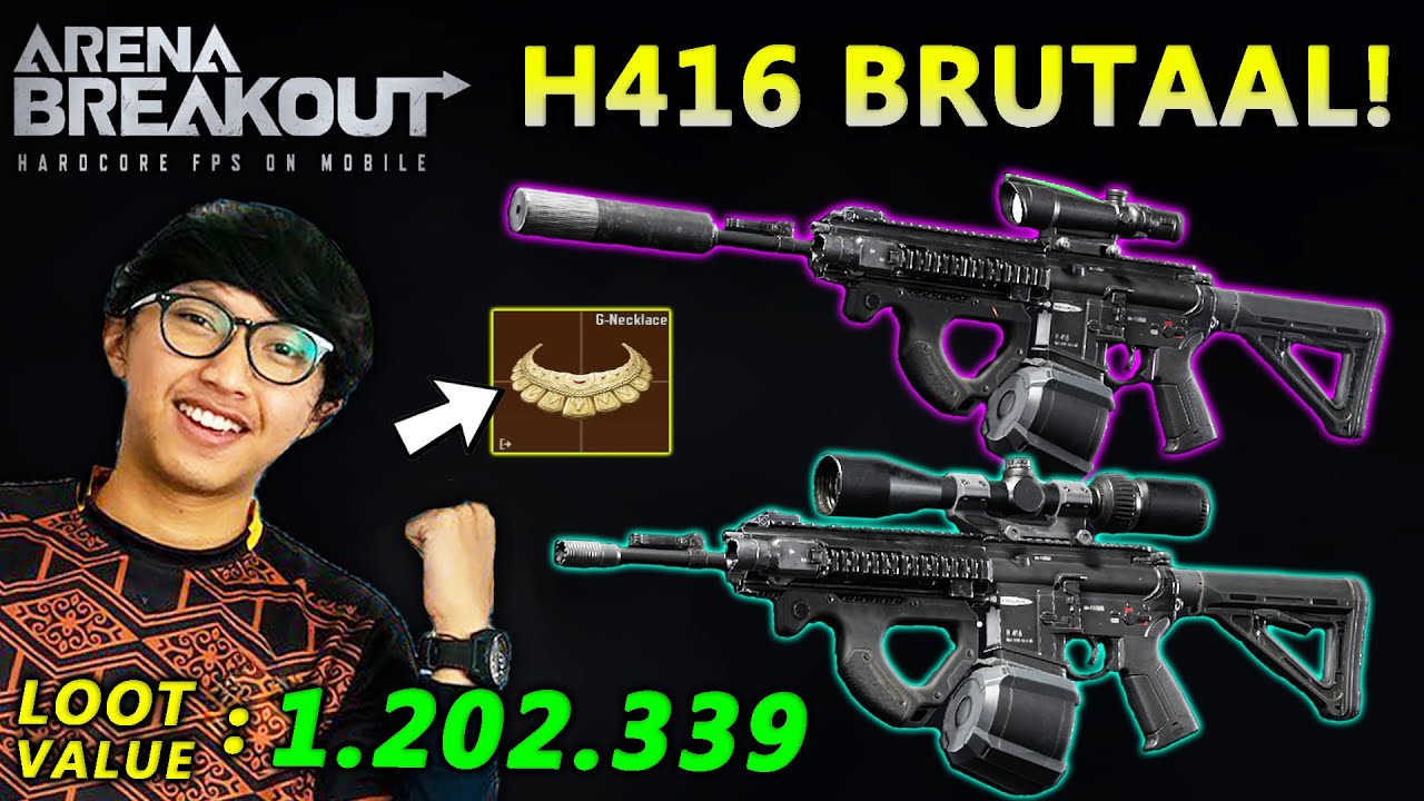 SENJATA YANG SELALU BIKIN GUA UNTUNG TERUS DI ARENA BREAKOUT !! H416 TERLALU DEWA KALO GUA YANG PAKE