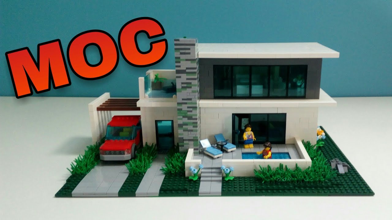LEGO MOC | nowoczesna willa z basenem