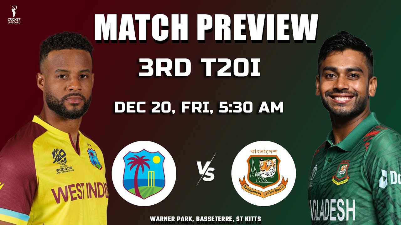 WI vs BAN 3rd T20I Dream11 Team | West Indies vs Bangladesh 3rd T20I Match PREDICTION, WHO WILL WIN?