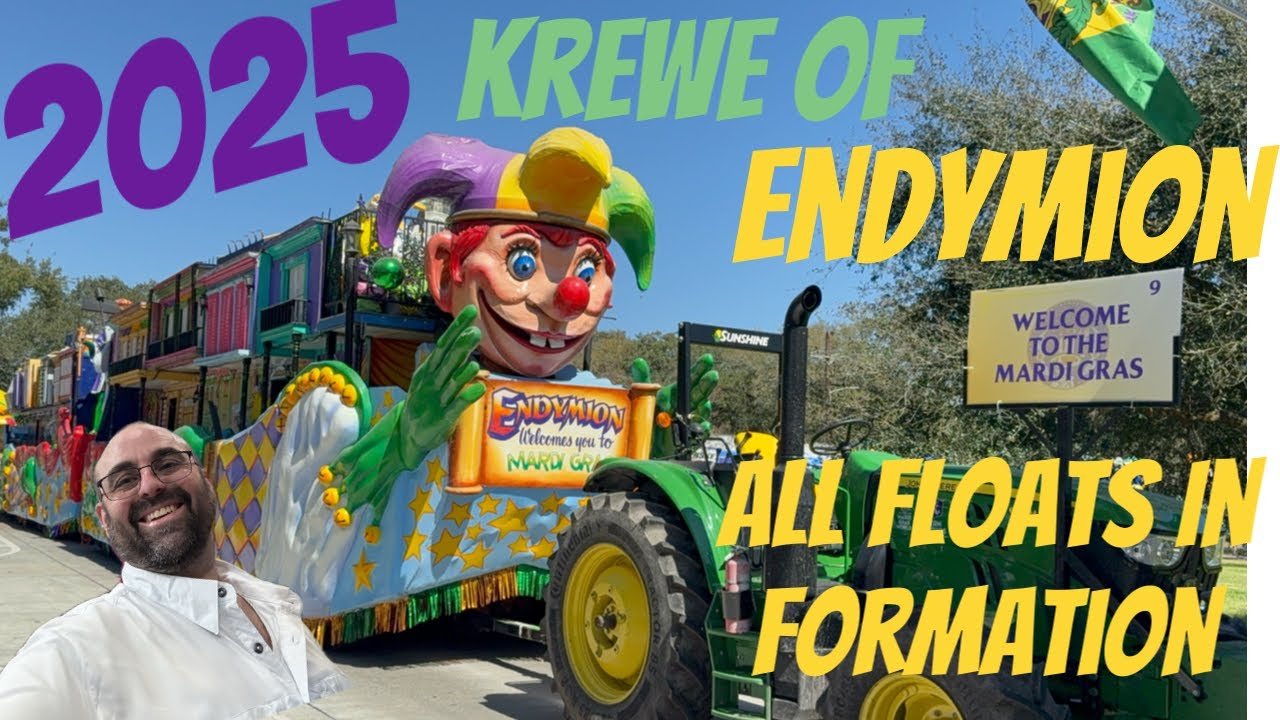 2025 Krewe of Endymion Floats in Formation Mardi Gras Parade