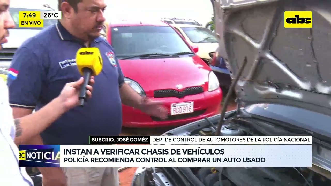 Policía recomienda control al comprar un auto usado