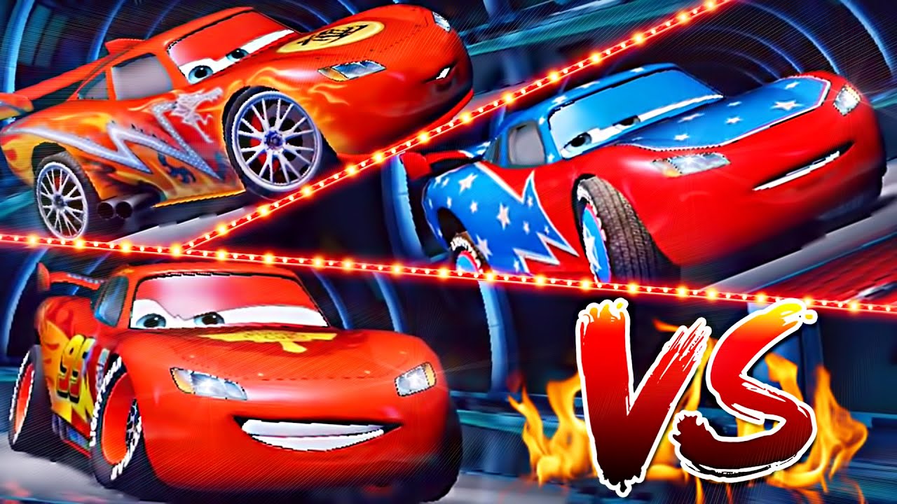 Cars 2: (Lightning McQueen Dragon ) - all skin Race Gameplay