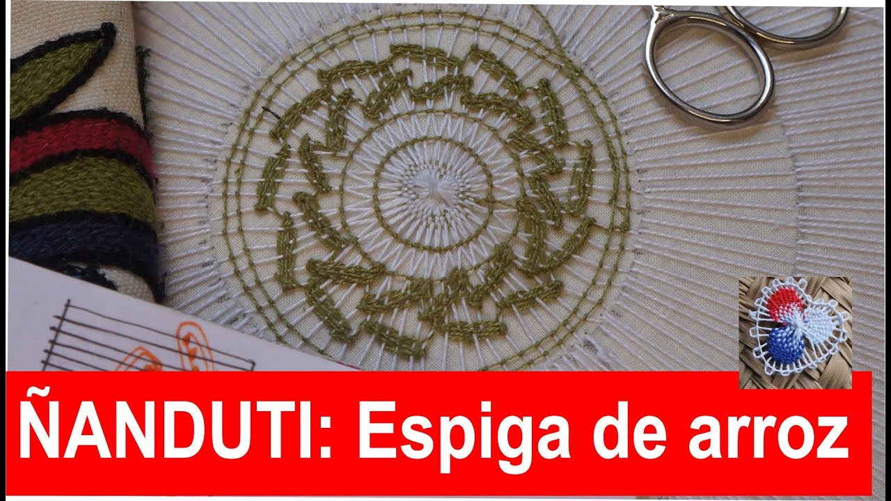 Ñanduti PASO A PASO: Dechado arroz en espiga 🌾🌾