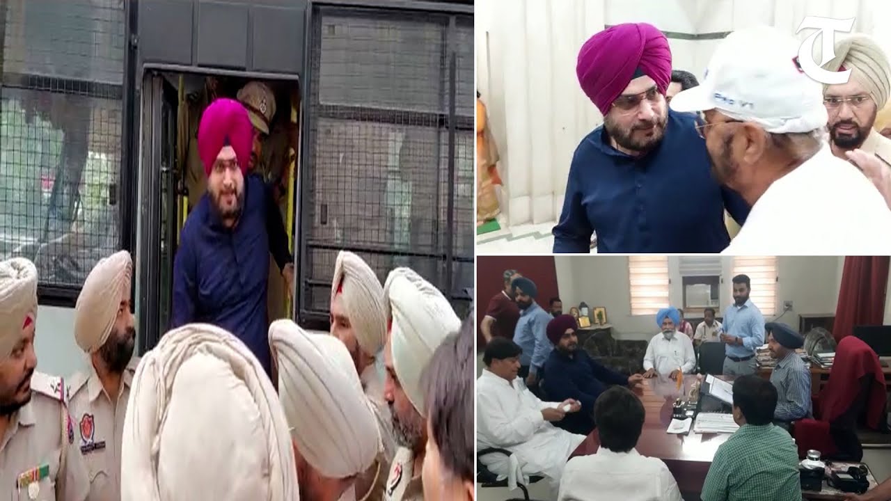 Patiala: Navjot Sidhu arrives at Rajindra Hospital for a medical check-up