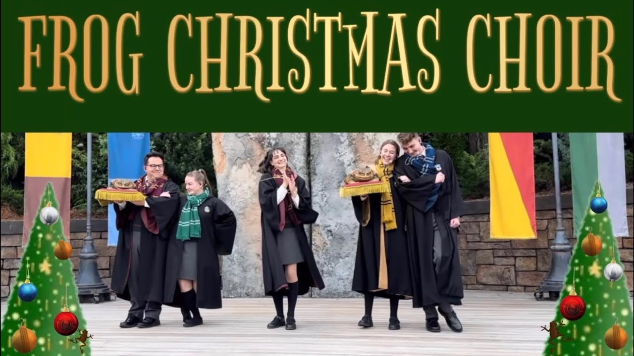 FROG CHOIR CHRISTMAS SHOW IN HOGSMEADE 2023 || WIZARDING WORLD OF HARRY POTTER || UNIVERSAL ORLANDO