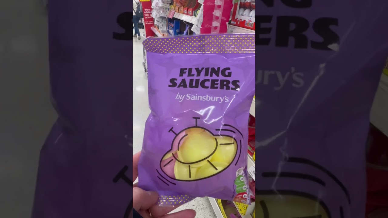 Flying saucers by Sainsbury's #sweet #forkids #fypシ #youtubeshorts #shortvideo #share #tryon