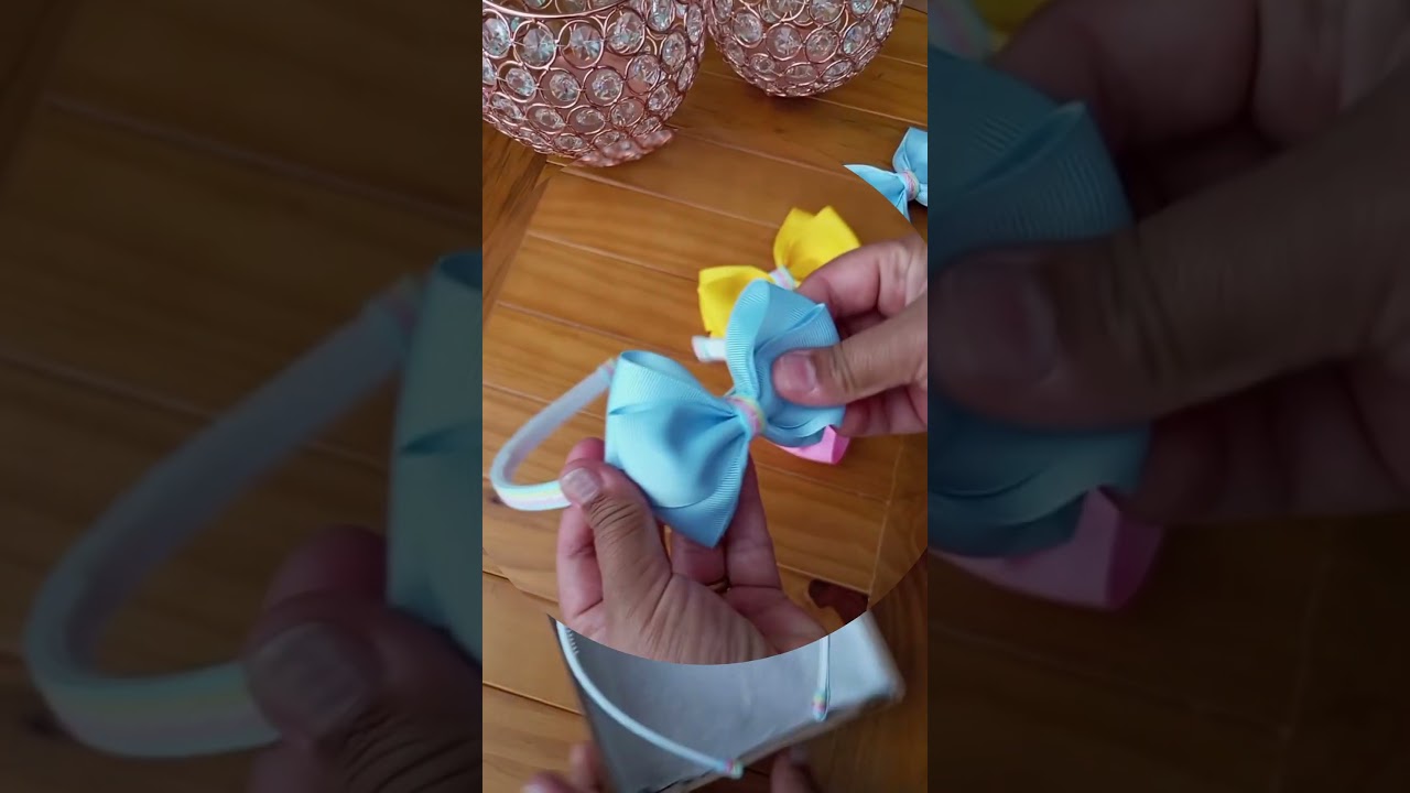 Kit tiara infantil adapt&aacute;vel com 3 lacinhos lindos #la&ccedil;o #tiarainfantil #tiara