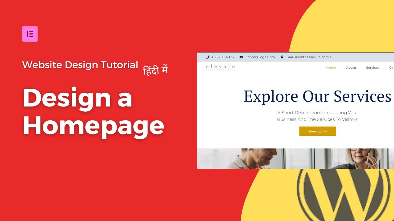 How to design homepage with Elementor | Wordpress Web Design - Part 5