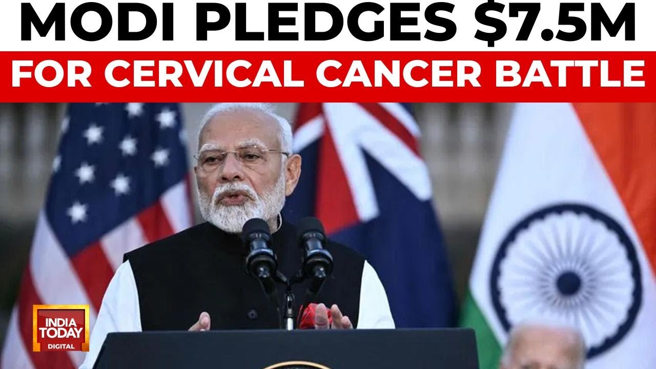 PM Modi Announces $7.5M Support for Cervical Cancer Fight at Quad Summit | India Today