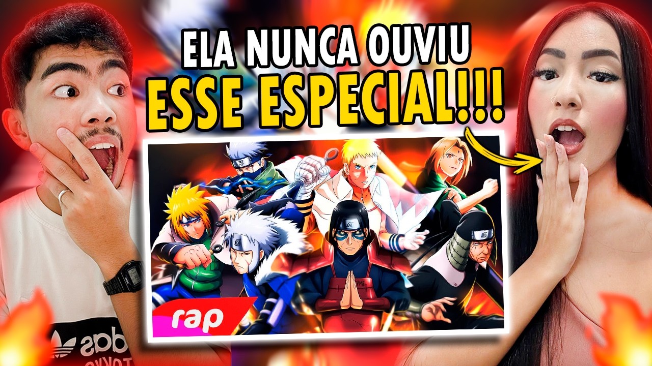 CASAL REAGE | Rap dos Hokages (Naruto) - A VONTADE DO FOGO | 7 MINUTOZ | NERD HITS | REACTANDO