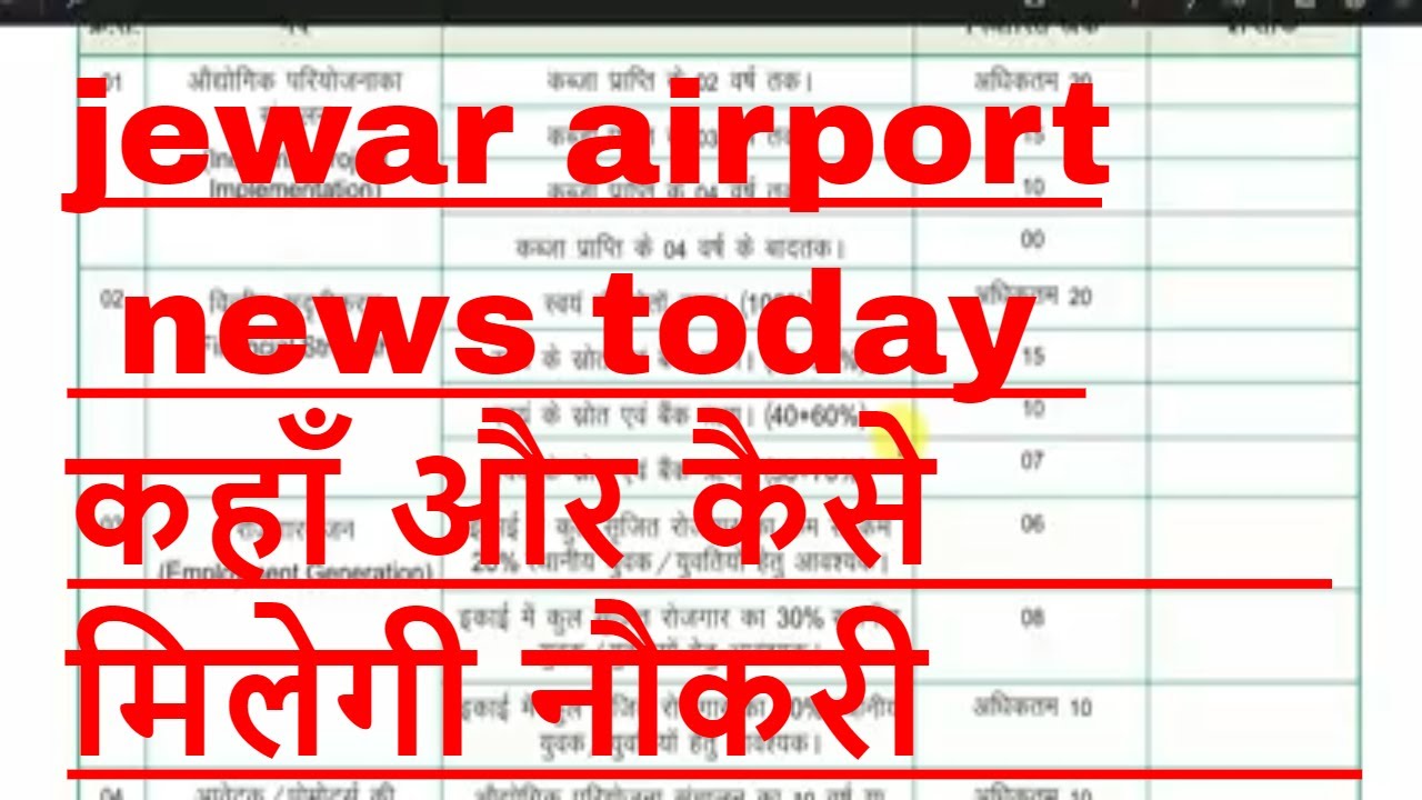 jewar airport news today कहाँ और कैसे मिलेगी नौकरी