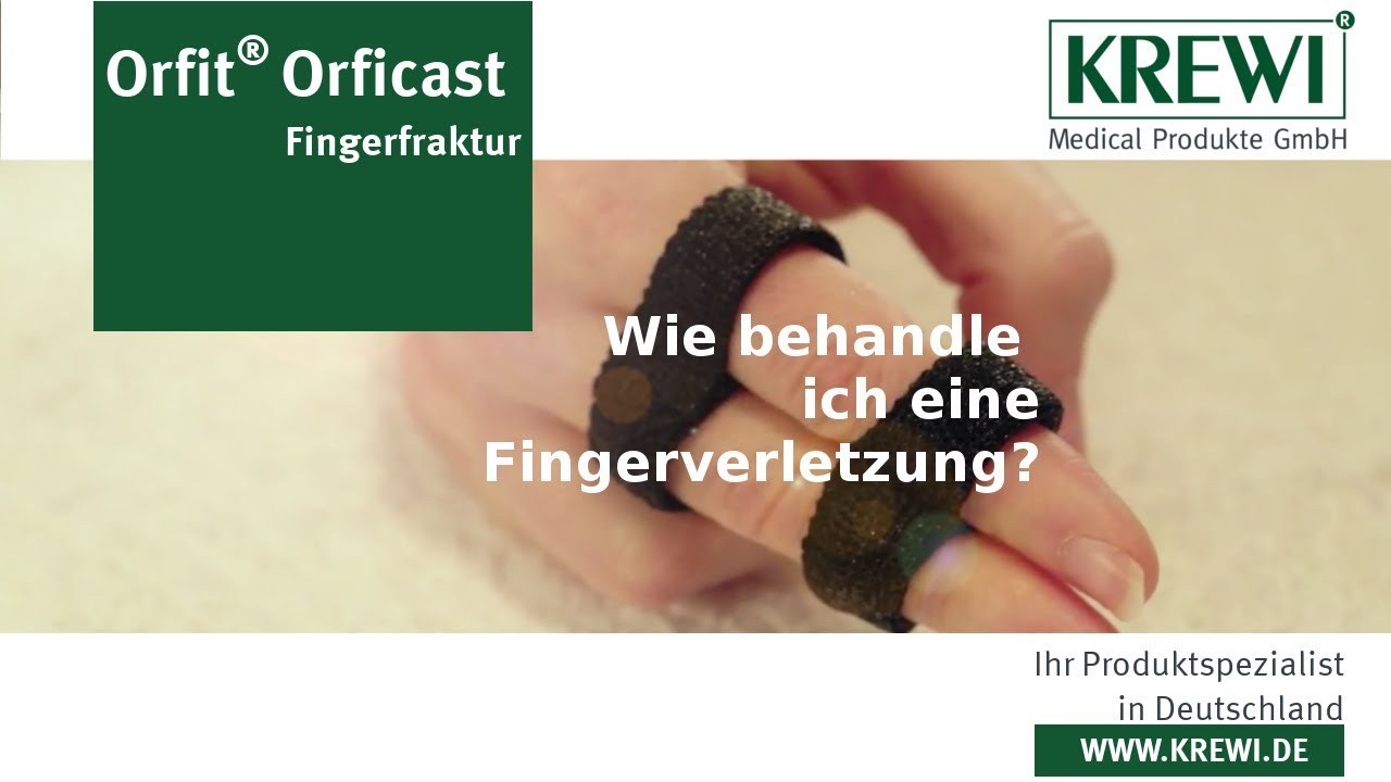 Wie behandle ich eine Fingerverletzung? | Orfit Orficast | KREWI Medical Produkte GmbH