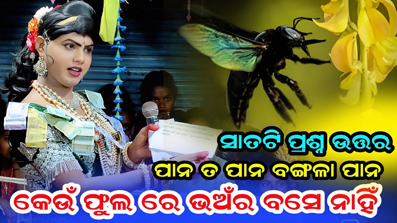 କେଉଁ ଫୁଲ ରେ ଭଅଁର ବସେ ନାହିଁ //ଏକା ଥରକେ ସାତଟି ପ୍ରଶ୍ନ ଉତ୍ତର // ramakanta radha benjaren danda 