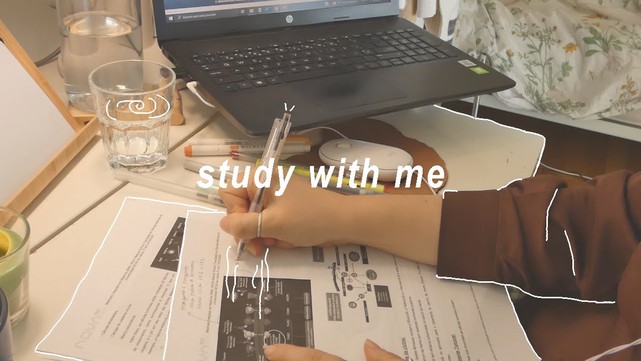 STUDY WITH ME 3hrs with breaks | piano & fireplace sounds ♡