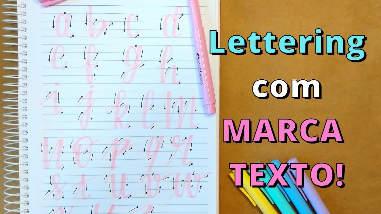 Como Escrever com MARCA TEXTO - Alfabeto Completo!