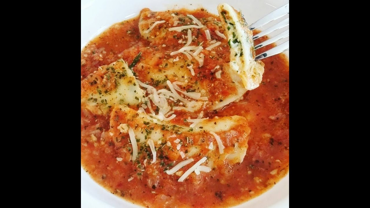 Spinach & Cheese Stuffed Eggless Ravioli