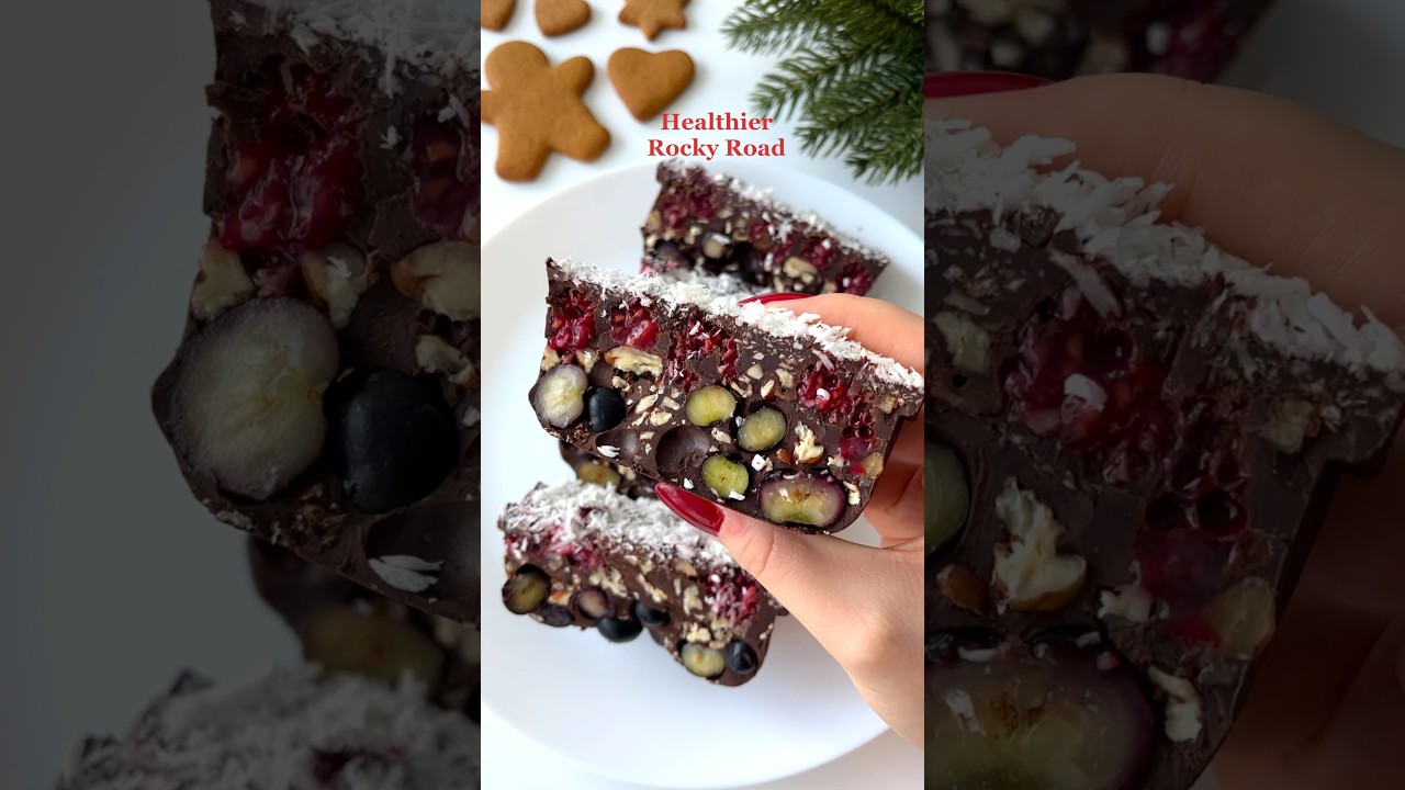 Healthier Rocky Road😍 #easydessert #easyrecipes #christmasrecipe