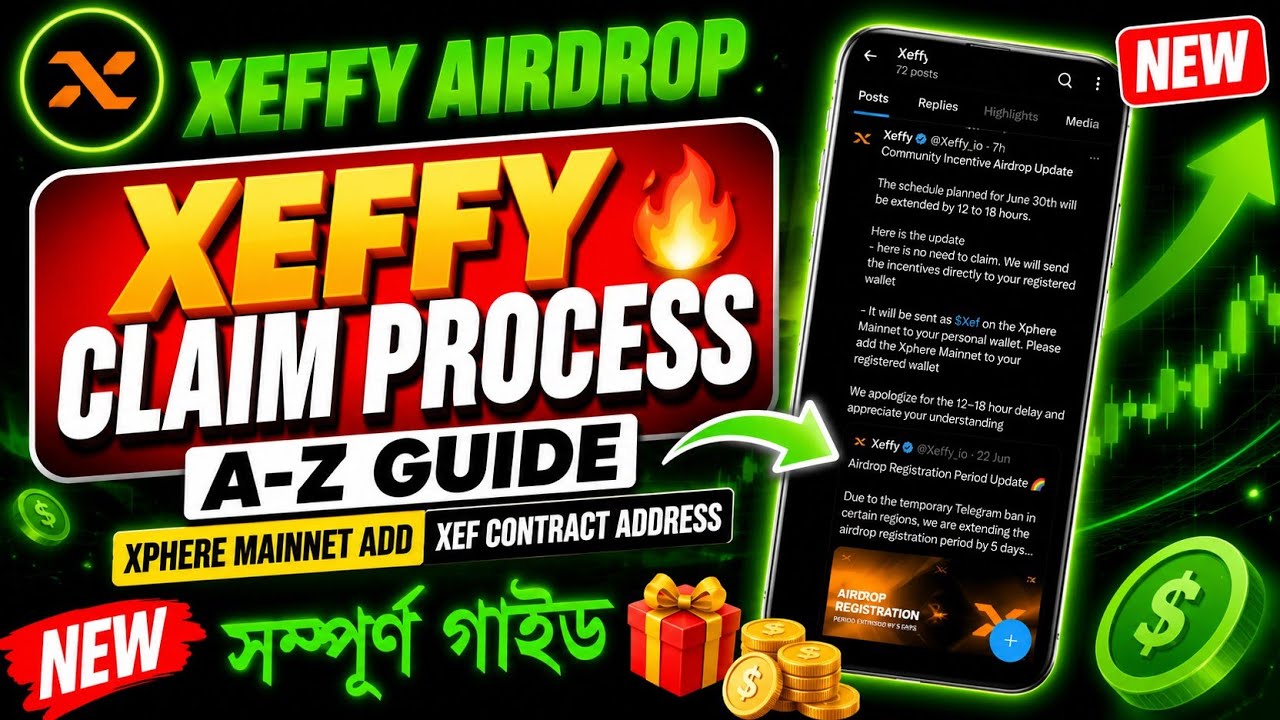 💥 XEFFY Claim Process A-Z | Xphere Mainnet Add & XEF Contract Address Step-by-Step