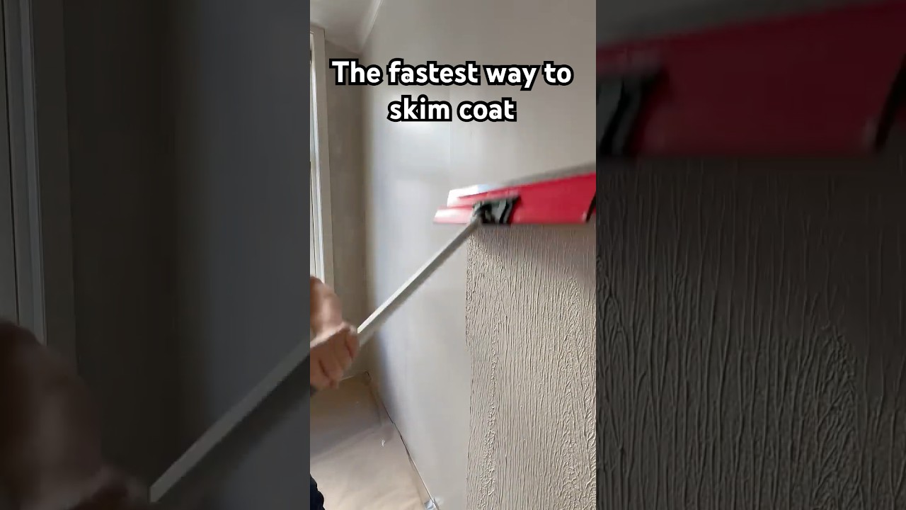 Skim Coating a Wallpapered Wall &ndash; First Layer #home #diy #interiordesign #renovation
