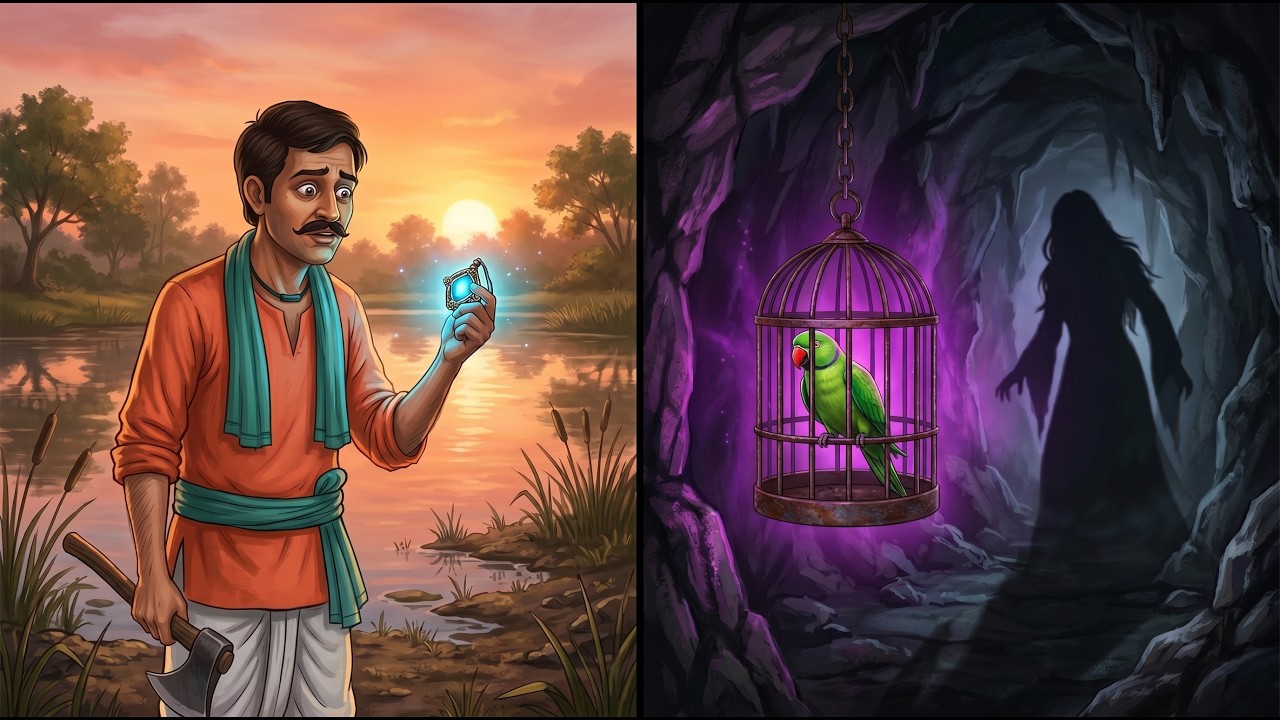 तकदीरवाला लकड़हारा । New Hindi Kahaniya | Moral Stories | Hindi Stories | New Story | Bedtime Story