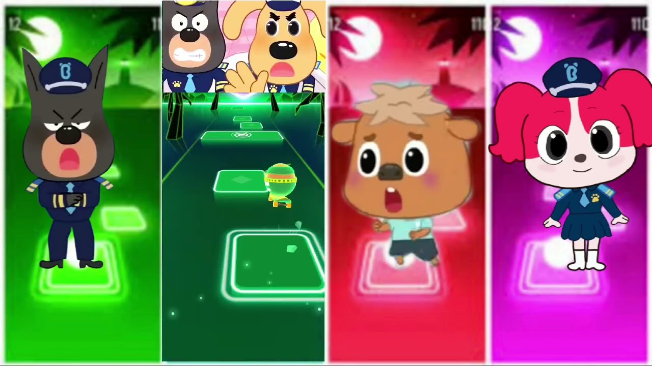 Sheriff Labrador 🆚Police Officer 🆚 Sheriff Papillon 🆚 Sheriff Labrador 🎶 Tiles Hop EDM Rush