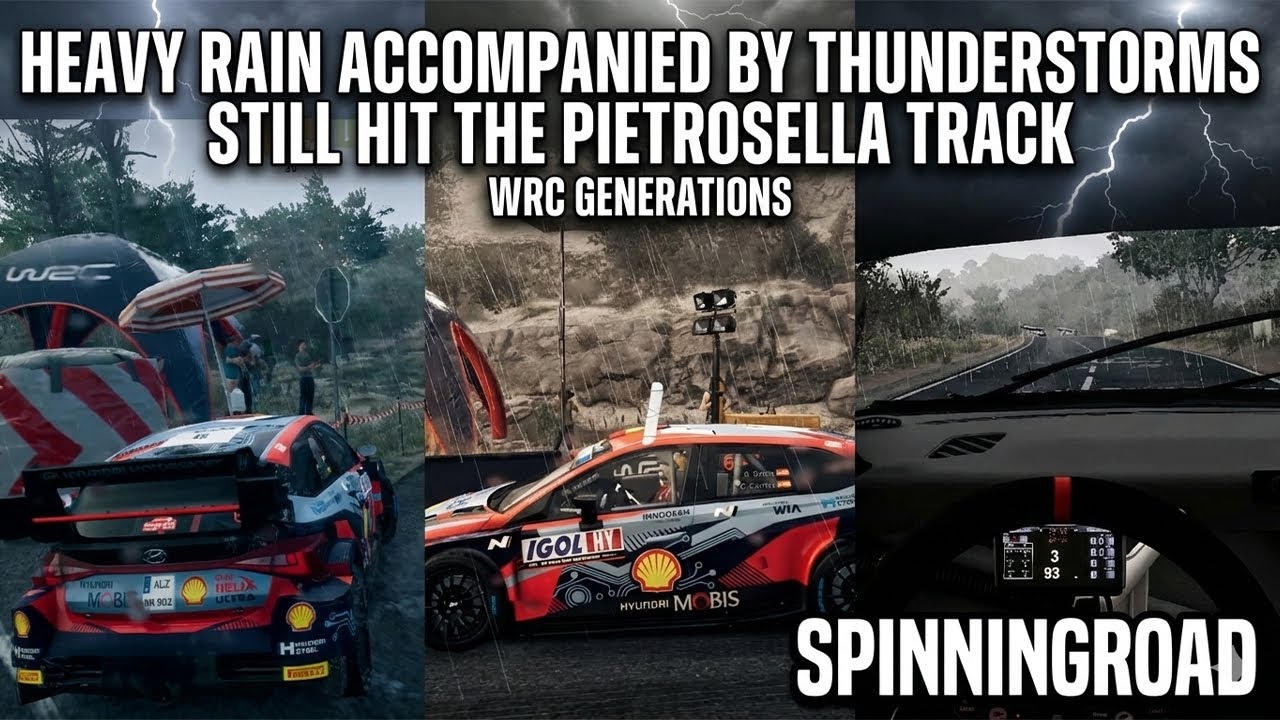 The Most INTENSE Thunderstorm in WRC Generations ⚡ Pietrosella Gameplay (No Visibility!)