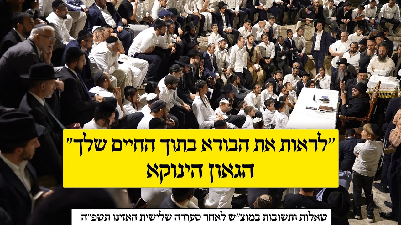 לראות את הבורא בתוך החיים שלך - הגאון הינוקא | שיעור חובה לכל יהודי!!