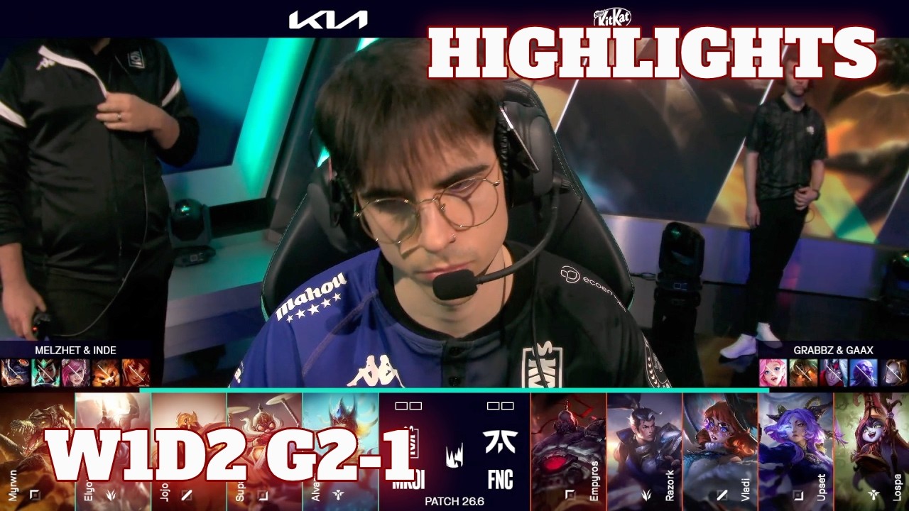 MKOI vs FNC - Game 1 Highlights | Week 1 Day 2 LEC Spring 2026 | Movistar KOI vs Fnatic G1 W1D2