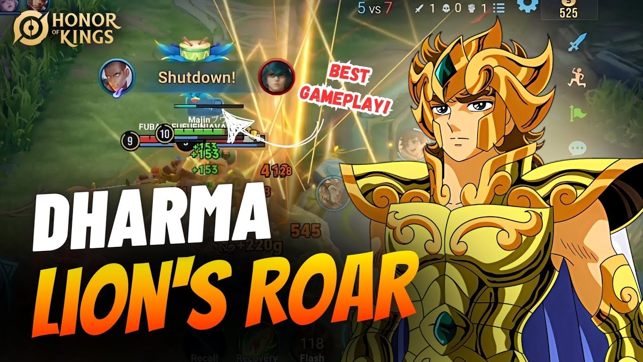 Perfect Gameplay Dharma! Gameplay Efektif & Efisien Incer Hero Core Musuh! MVP! | Honor Of Kings
