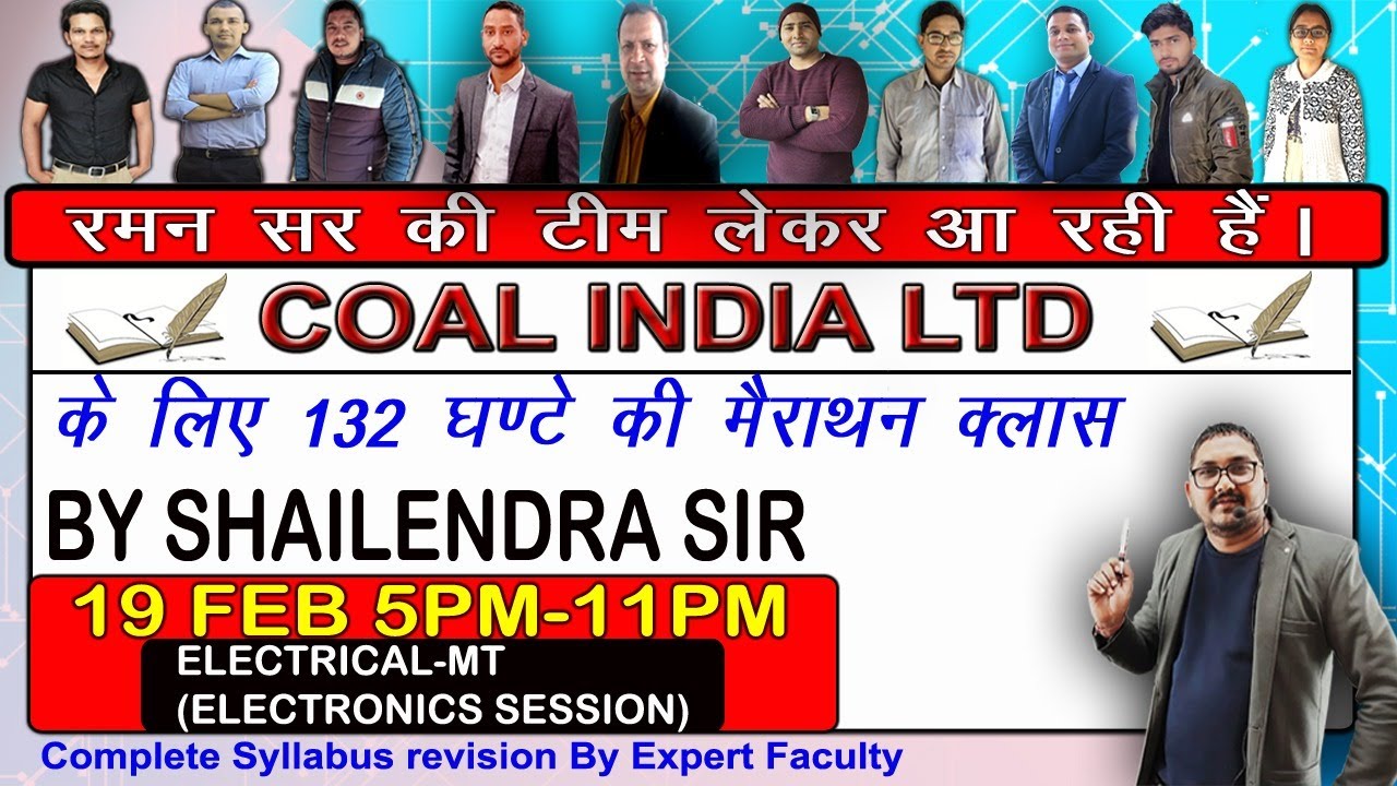 PART-14: 132 HOURS MARATHON CLASS FOR CIL( ELECTRONICS)BY SHAILENDRA SIR