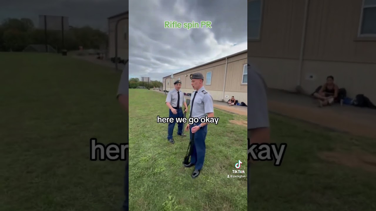 Mega Rifle Drill spin! (Fake rifle) no one was harmed #viral #army#armyrotc#jrotc#howard#howardjrotc