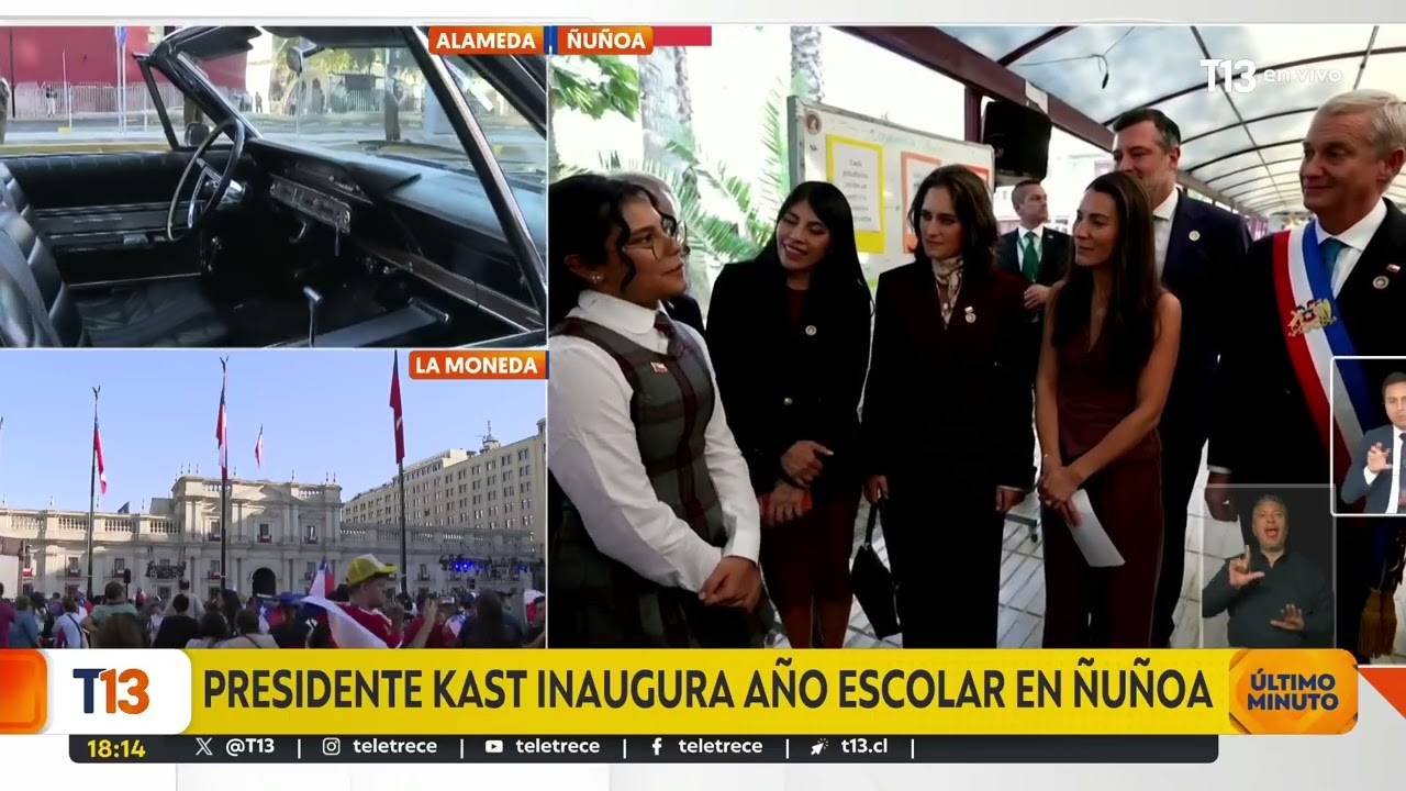 Presidente Kast inaugura año escolar en Ñuñoa
