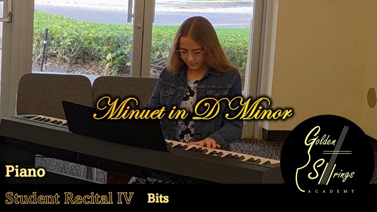 Minuet in D Minor - Piano Performance from Student Recital IV