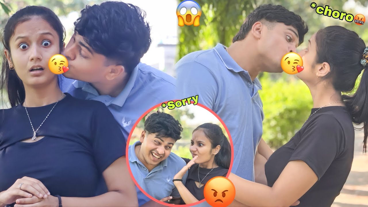 Kiss Prank On Anu 😅 She Got Angry🤬| Sahil Tumne Kiss Karke Acha Nahi Kiya 😔💔| SahilPrank 