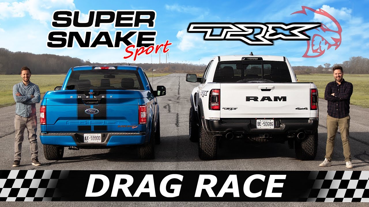 2021 RAM TRX vs 770HP Shelby F-150 Super Snake Sport // DRAG & ROLL RACE
