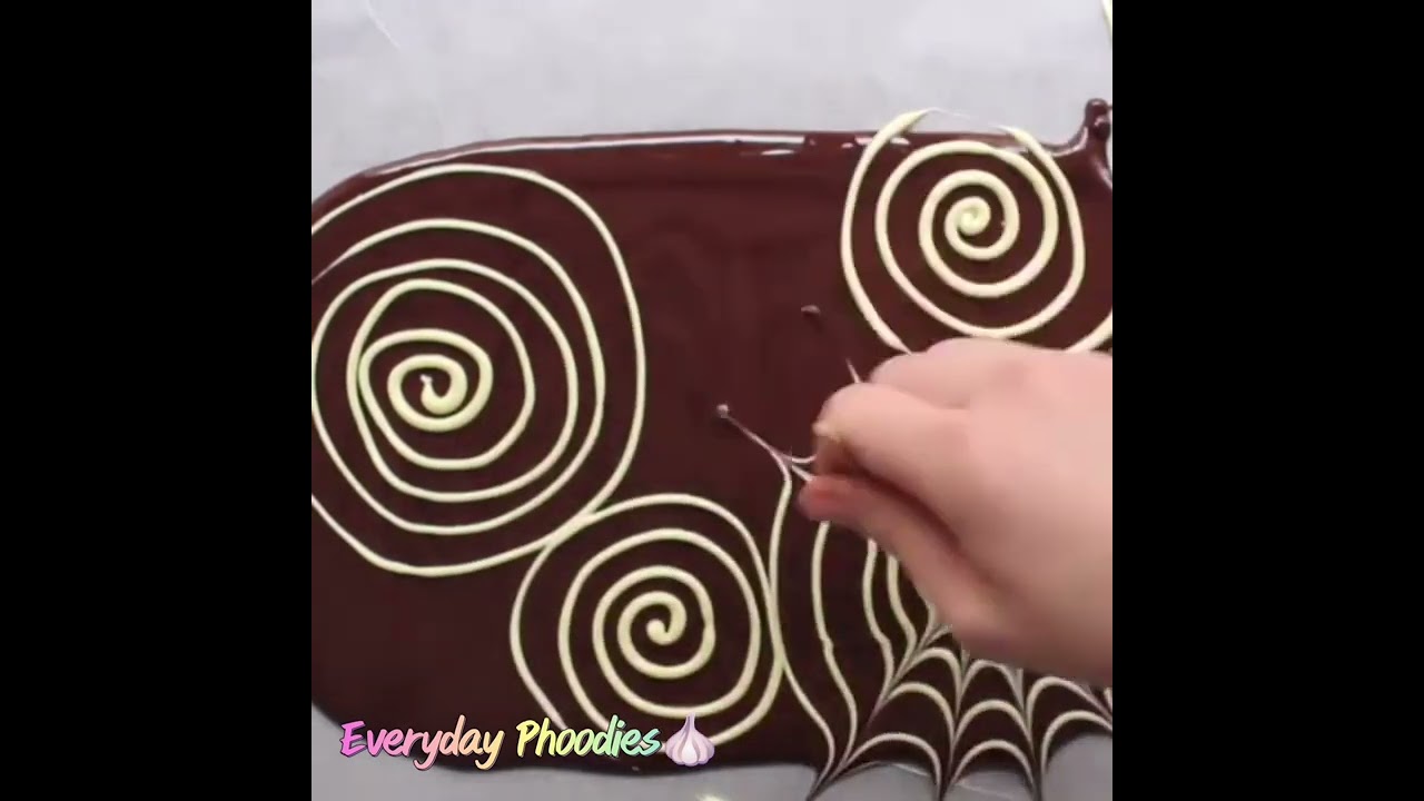 Dark Chocolate with White Chocolate Starburst patterns #snack #sweettooth