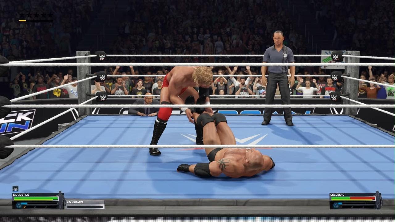 WWE 2K25 , ps5 pro, goldberg vs Sid justice