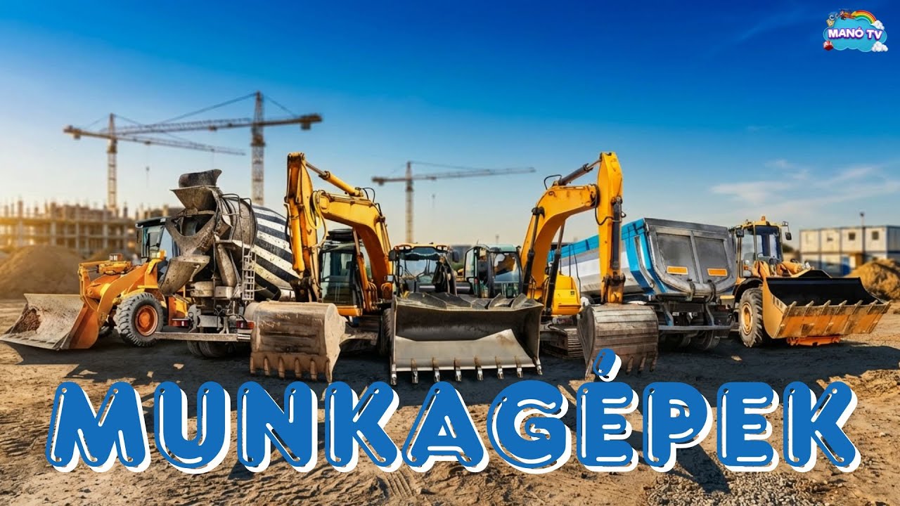 Munkagépek gyűjtemény gyerekeknek.  Fejlesztő videó gyerekeknek #police #excavator #beszédfejlesztés