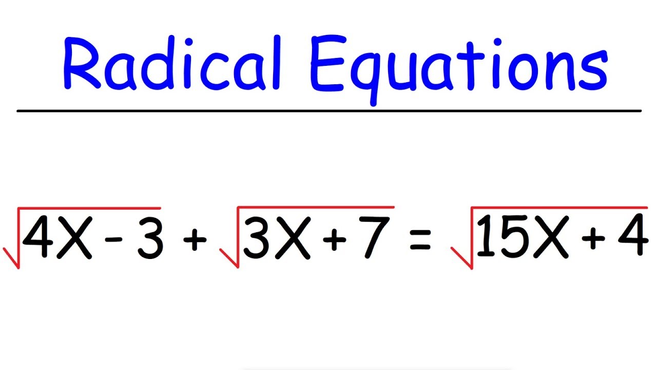 Radical Equations