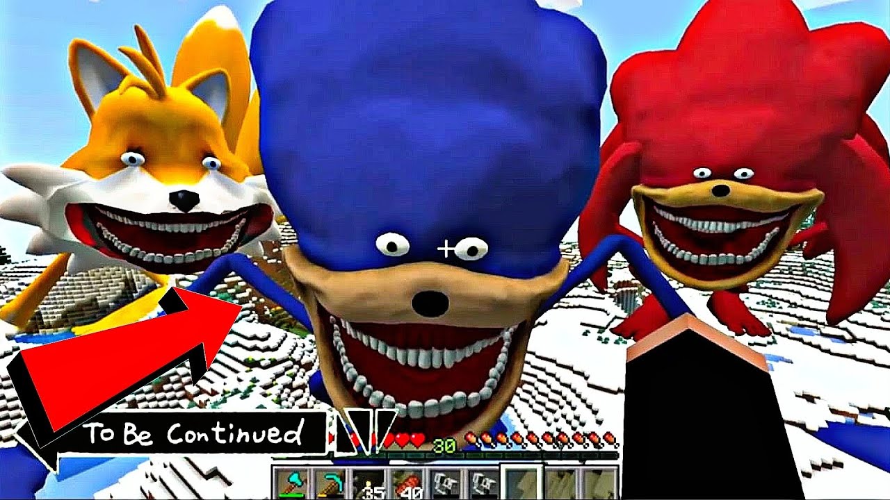 We found Shin Sonic and Shin Knuckles and Tails Trio in our Minecraft World!!!