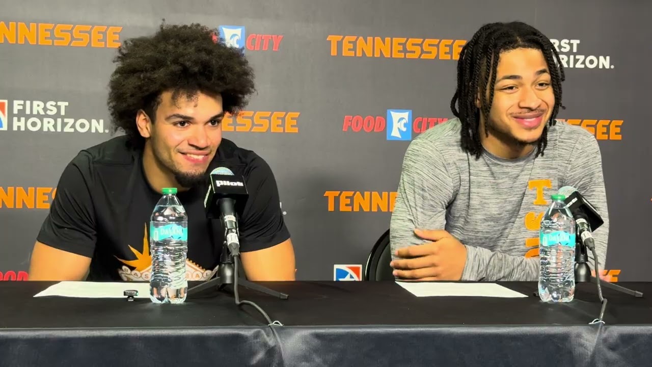 Vols Ja'Kobi Gillespie and Amari Evans react to win over Louisville | Tennessee Basketball