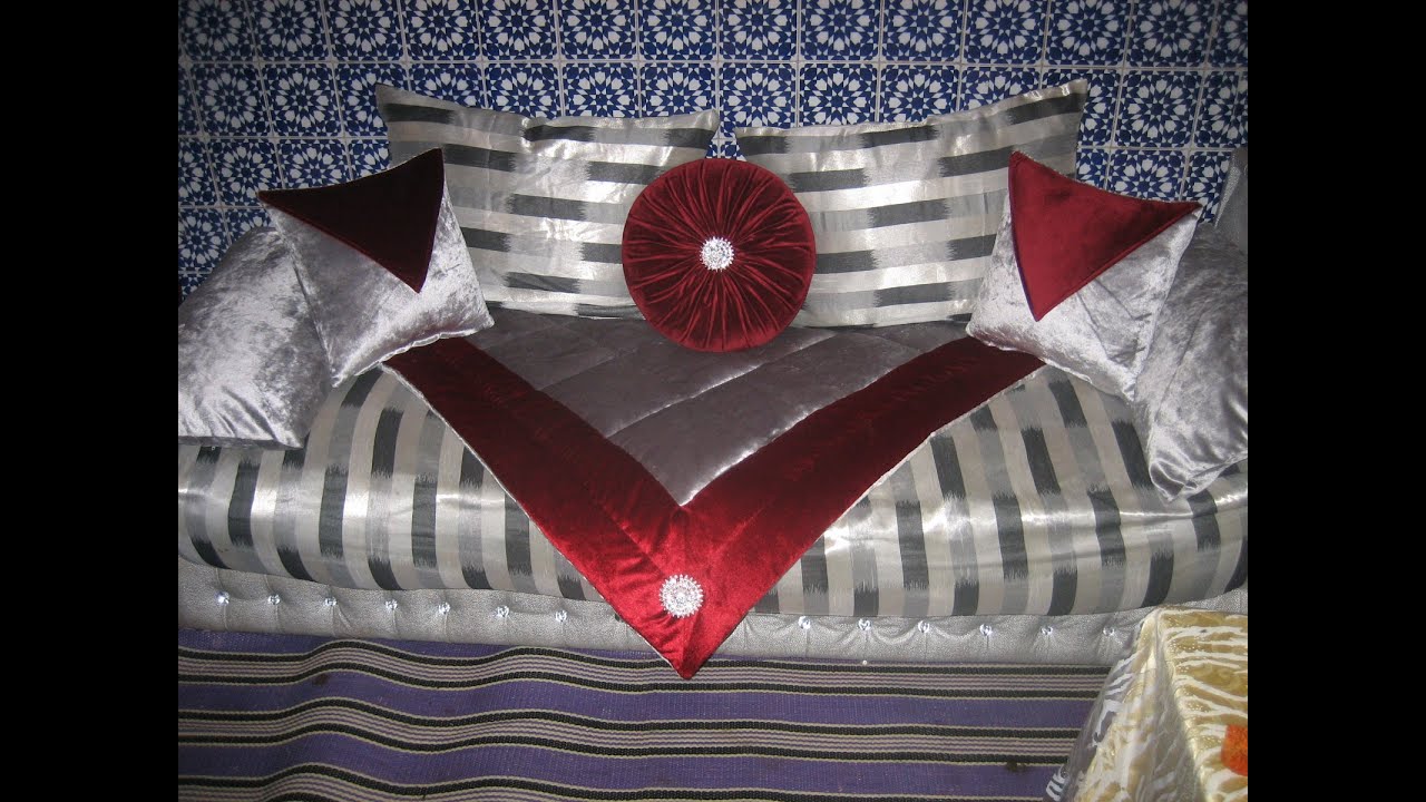 طريقة خياطة لحيفة على  شكل متلث Method of tailoring the mat in the form of a triangle
