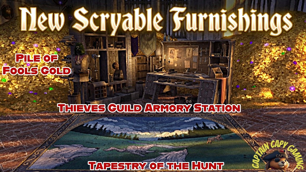 New Scryable Furnishings In ESO - Thieves Guild Armory Station