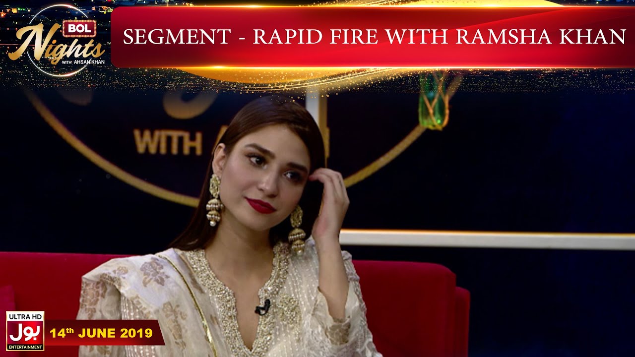 Rapid Fire with Ramsha Khan | BOL Nights with Ahsan Khan | BOL Entertainment